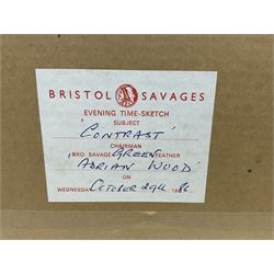 Louis Arthur Ward RWA (Bristol Savages 1913-2005): 'Contrast' - Clifton Suspension Bridge, gouache signed and titled 25cm x 34cm 
Provenance: from the estate of Ronald Frederick Broome OBE QPM (1932-2021)