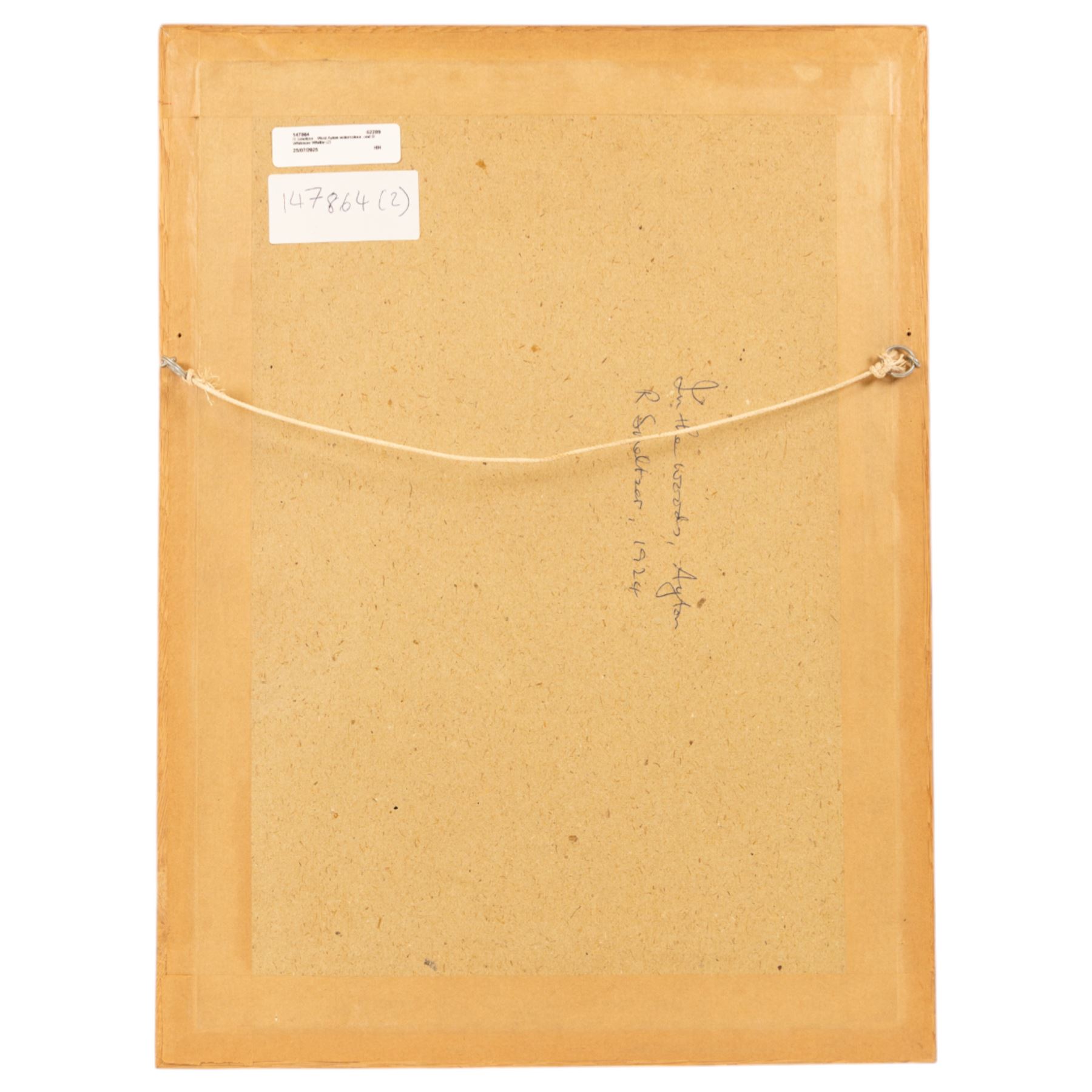 Bryan Whitmore (British 1836-1903): Snow over Whitby, watercolour signed 18.5cm x 26cm; R Smeltzer (British 19th/20th Century): 'West Ayton' Woods, watercolour unsigned, inscribed verso and dated 1924, 33cm x 22cm (2)