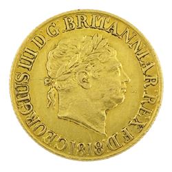 King George III 1818 gold full sovereign coin