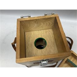 Saura handheld compass in wood case