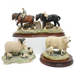  Border Fine Arts 'Coming Home' by Judy Boyt, another 'Texel Ewe and Lambs' by Ray Ayres 7...