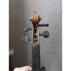 Violin and bow in fitted case