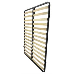 Bensons for Beds - 5' King-size bedstead upholstered in blue velvet 