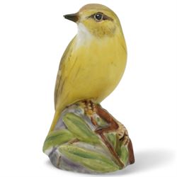 Collection of bird figures, to include various Beswick and Royal Worcester examples, comprising 'Wood Warbler' 'Nuthatch' 'Robin' 'Blue Tit' etc, together with an onyx dish with cold painted bronze Kingfisher (11)