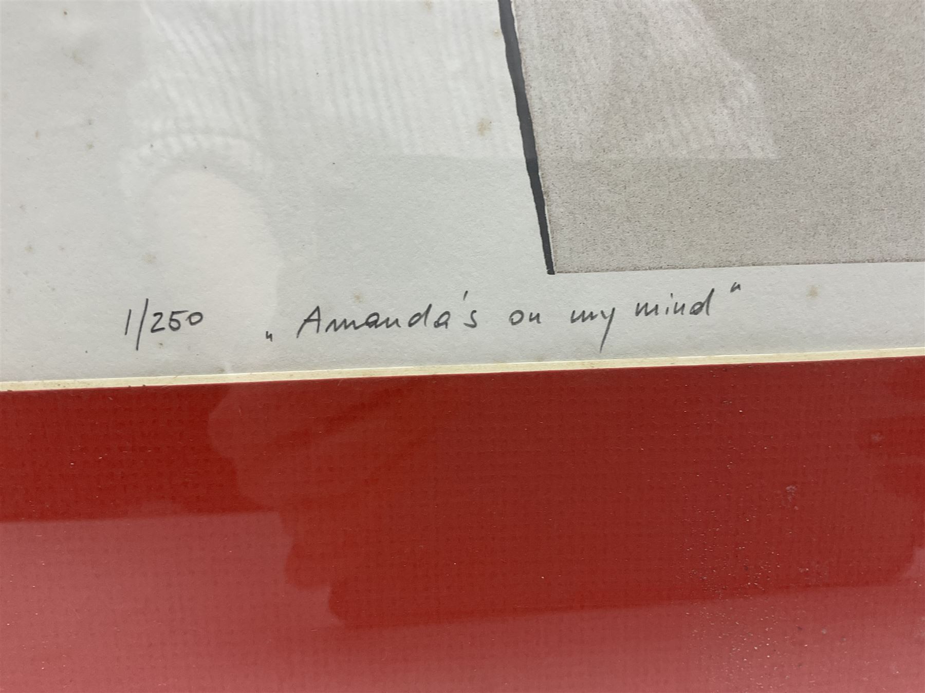 Georg Rauch (Austrian 1924-2006): 'Amanda's on my Mind', screenprint signed titled and numbered 1/250 in pen 72cm x 49cm