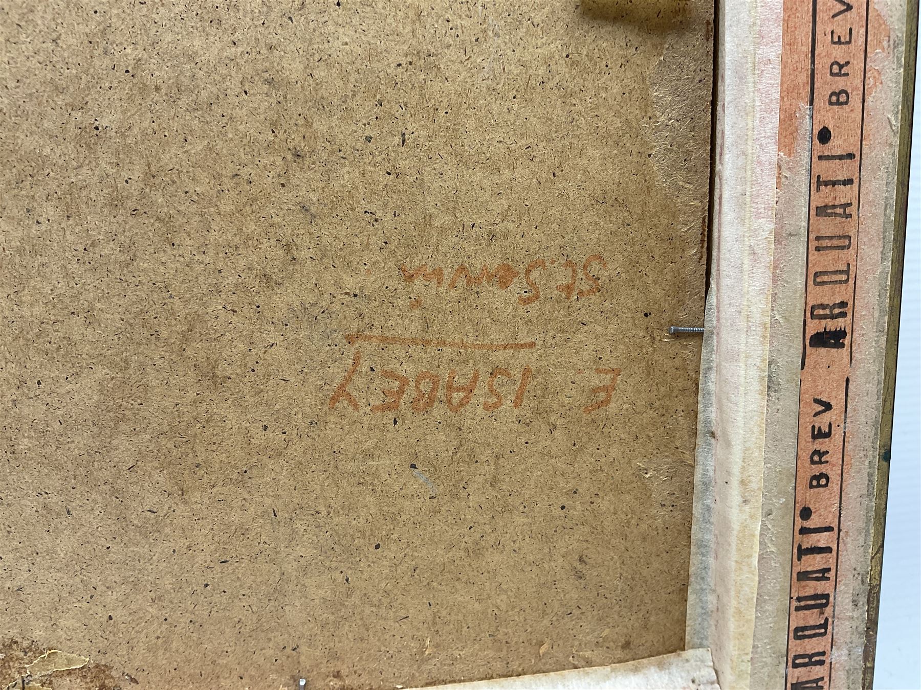 Eugène Isabey (French 1803-1886): Pathway at Dusk, watercolour and ink heightened with white signed indistinctly titled and dated '55, 19cm x 26cm 