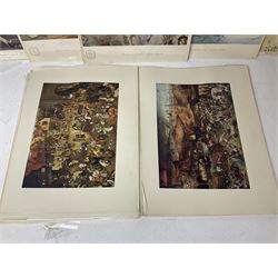 Ten folios of art prints, including Degas, Masterpieces of Dutch Paintings, Bruegel, etc