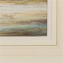 David C Bell (British 1950-): ‘Local Fisherman Arriving Whitby’, watercolour signed, titled and dated 1988 verso 25cm x 43cm
