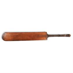 Victorian Jefferies & Malings of Woolwich cricket bat with silver plaque, presented to A.G. Baker for the Highest Average December 1874, together with a Gunn & Moore Ltd 'The Autograph' cricket bat (2)
