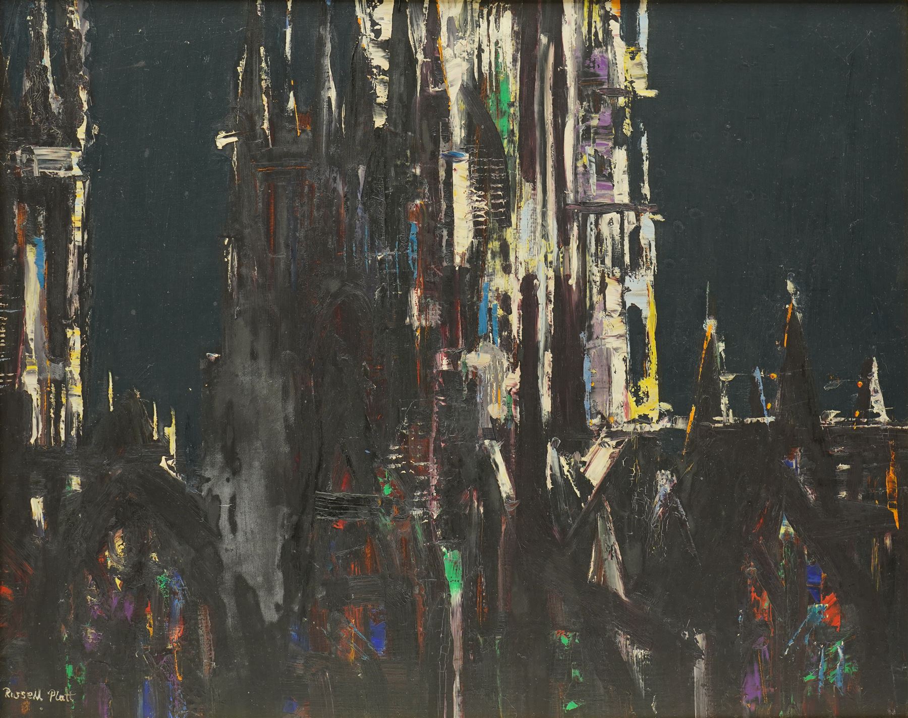 Russell Platt (British 1920-2015): York Minster, oil on board signed 40cm x 50cm