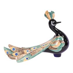 Pair of Goebel Peacock, numbered on base 3894028, signed Selim, H28cm