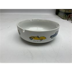 Chad Valley clockwork Fordson Major Tractor, a group of play worn Britains and other lead and metal farm animals, figures and accessories including a kennel, haystacks, dovecote, cows, sheep etc, together with a diecast model of a Tandem Bike L31cm