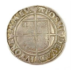 Elizabeth I hammered silver shilling coin, without date