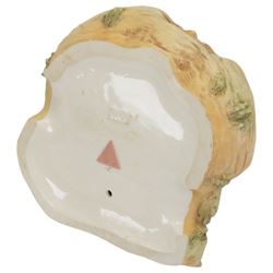 Royal Dux figural bowl, modelled as a young lady lying beside a shell, impressed 562`to base, together with Royal Dux Dutch girl figural baskets, modelled with geese and chickens next to woven baskets, impressed 2278 to base, largest H26cm