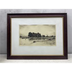 John Firthwood aka John Fullwood (British 1854-1931): Landscape and River Scenes, set of four etchings signed in pencil, one labelled 'Fullwood' verso max 22cm x 40cm (4) 