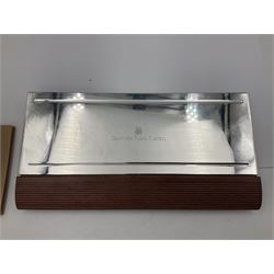 Graf Von Faber-Castell Pencil Cassette, housed in alder wood presentation box with mirrored hinged lid, containing platinum plated Perfect Pencil, sharpener, four erasers and four replacement pocket pencils with native alder handles hand-selected by Nuremberg woodcarvers, with certificate, cloth and original green box