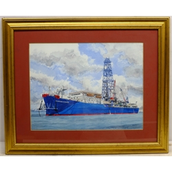  'Frontier Duchess' - Ship's Portrait, late 20th century watercolour signed by Ken Middleton 30cm x 39cm  