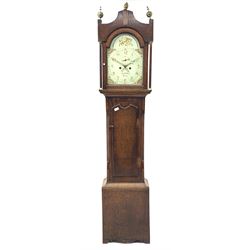 Early 19th century oak longcase clock, s