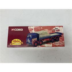 Five boxed Corgi die-cast models comprising ‘Dibnah’s Choice’ Sentinel Dropside wagon and Fowler B6 Crane Engine and Trailer, Albion Caledonian lorry, Texaco tanker and Wall’s AEC trailer