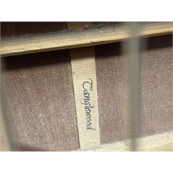 Tanglewood semi-acoustic guitar with Fishman preamp, mahogany back and solid cedar top L103cm; and a Rockbag electric guitar soft carrying case (2)