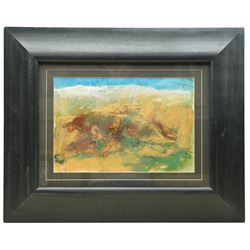 Susan Brown (Northern British 1956-): 'The Summit', watercolour signed in pencil, titled verso 24cm x 37cm 