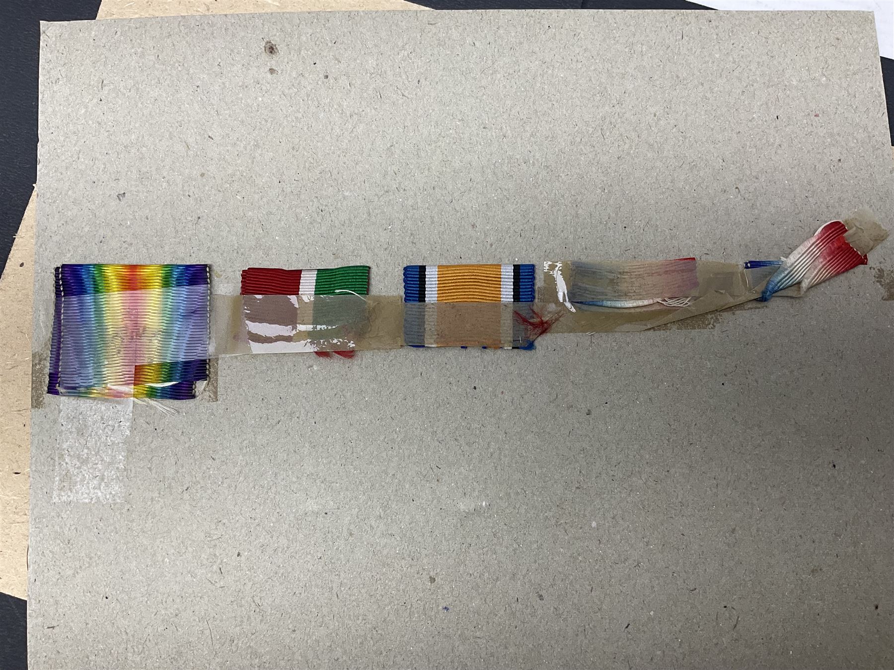 Representative display of five WWI Campaign Stars and Medals to different recipients comprising 1914 'Mons' Star to 13800 Gnr. R. Pexman R.F.A.; 1914-15 Star to TS822 F. Bage T.R. R.N.R.; British War Medal to 90461 Dvr. A.A. Cross R.A.; Mercantile Marine Medal to Patrick J. Magrath; and Victory Medal to 2657 Cpl. W.R. Kenny Norf. Yeo.; all with ribbons (5)