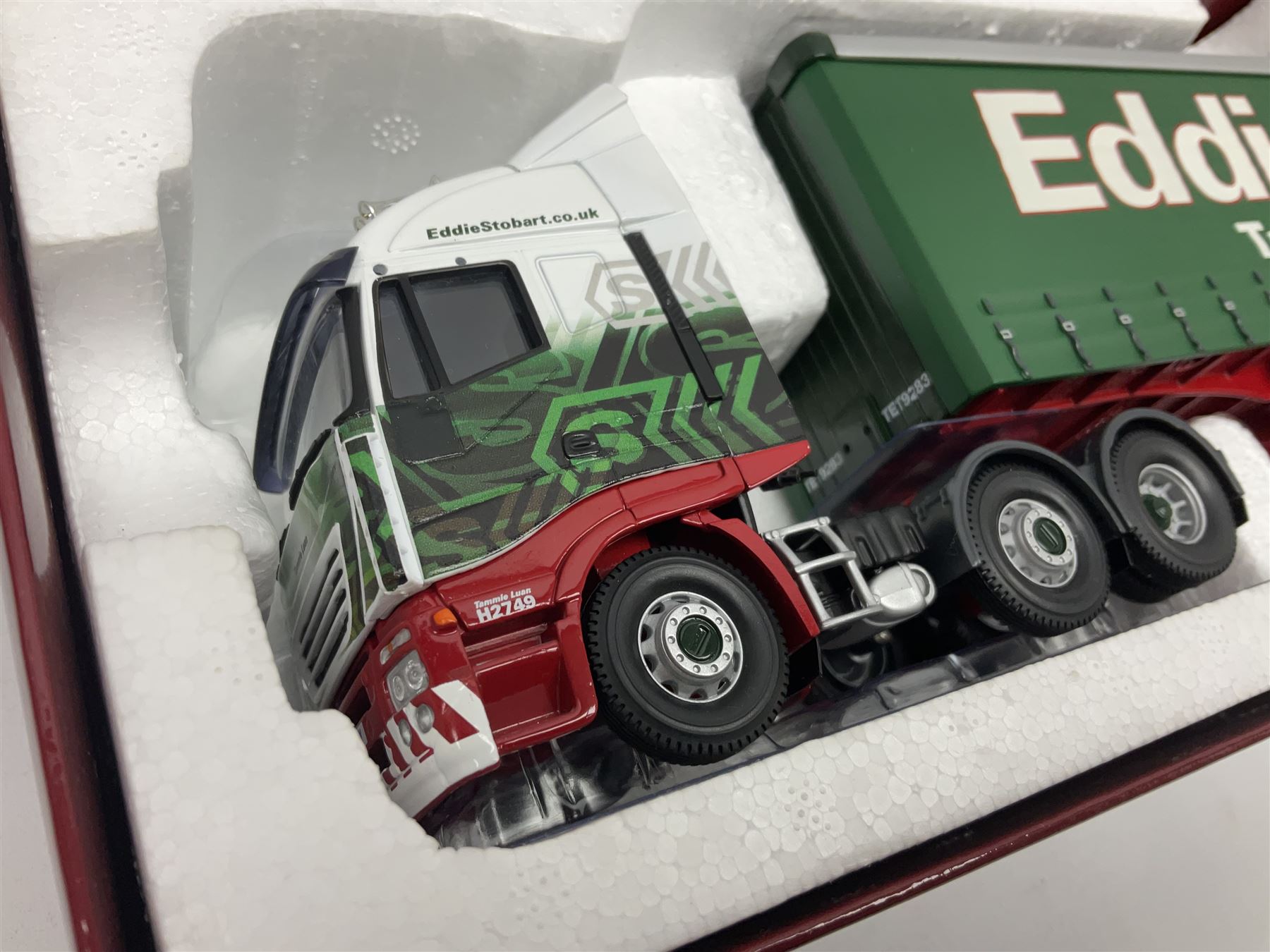 Corgi Eddie Stobart - three Hauliers of Renown lorries; CC14030 Volvo FH Facelift Curtainside; CC15002 Iveco Stralis Curtainside; and Seddon Atkinson Strato Curtainside; all boxed (3)