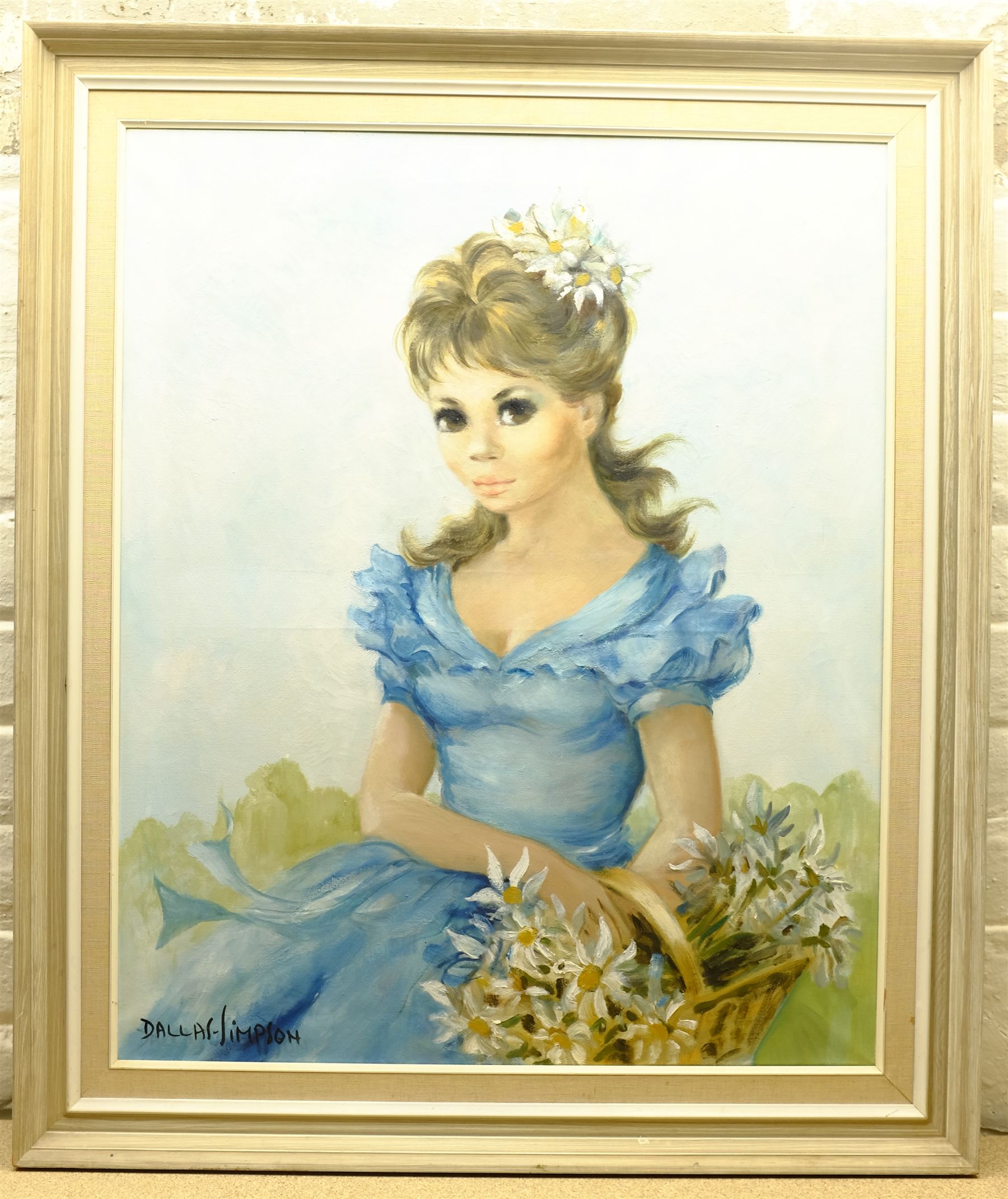 Audrey Dallas-Simpson (American 1925-1984): 'Valerie', oil on canvas signed 75cm x 62cm
