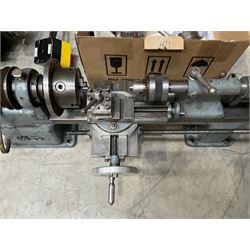 WM precision lathe with Thompson Houston electric motor together with Alfred Herbert die head and bits