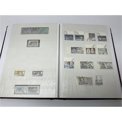 Thematic stamp collection relating to satellites, telecommunications and space from various Countries including Angola, Antigua, Ascension, Australia, Bahamas Barbados, Bhutan, British Virgin Islands, Denmark, Ecuador, Israel etc, a mint and used collection housed in three stockbooks