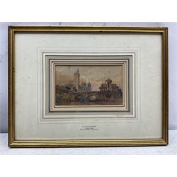 Paul Marny (French/British 1829-1914): 'Chatèlet Gaie and Pump St Michel - Old Paris', pair watercolours signed with initials, titled on the mounts 11.5cm x 19cm (2) 
Provenance: with Richard Hagen, Broadway, Worcestershire, label verso