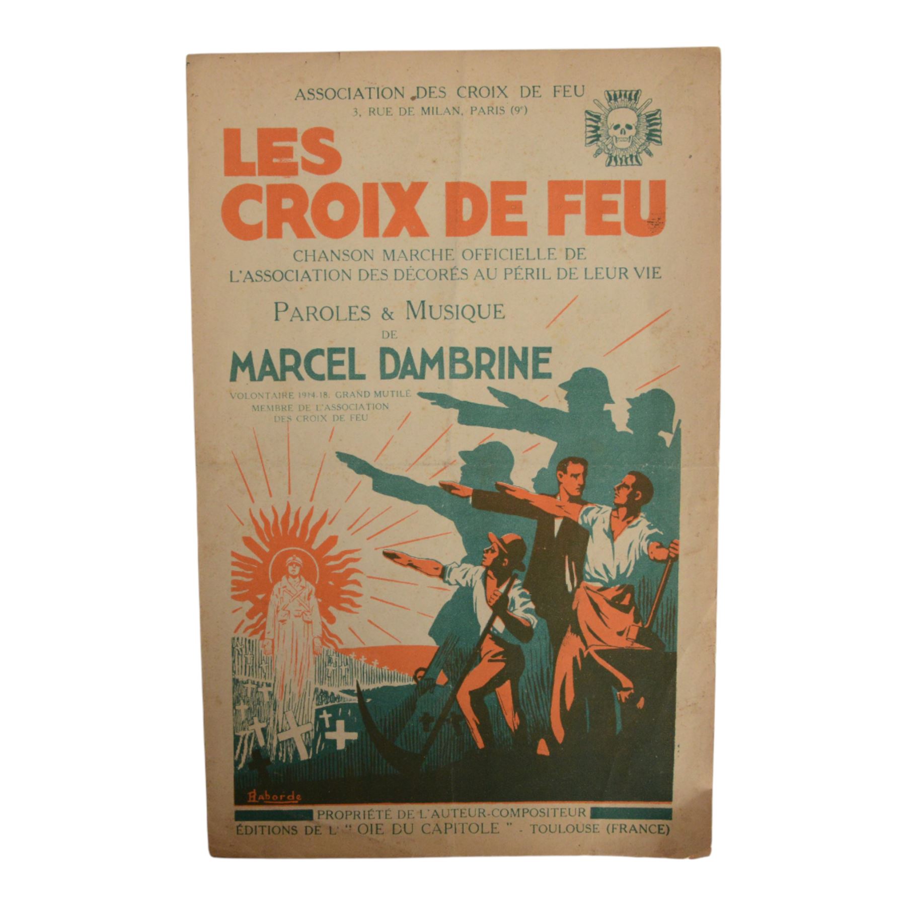 French Croix de Feu paperwork, including Song sheets, L'Ordre Social etc

