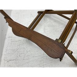 19th century folding brass mounted teak steamer chair 