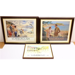 'Scarborough' and 'Sandsend', three reproduction British Railways posters, max 42cm x 55cm (3)