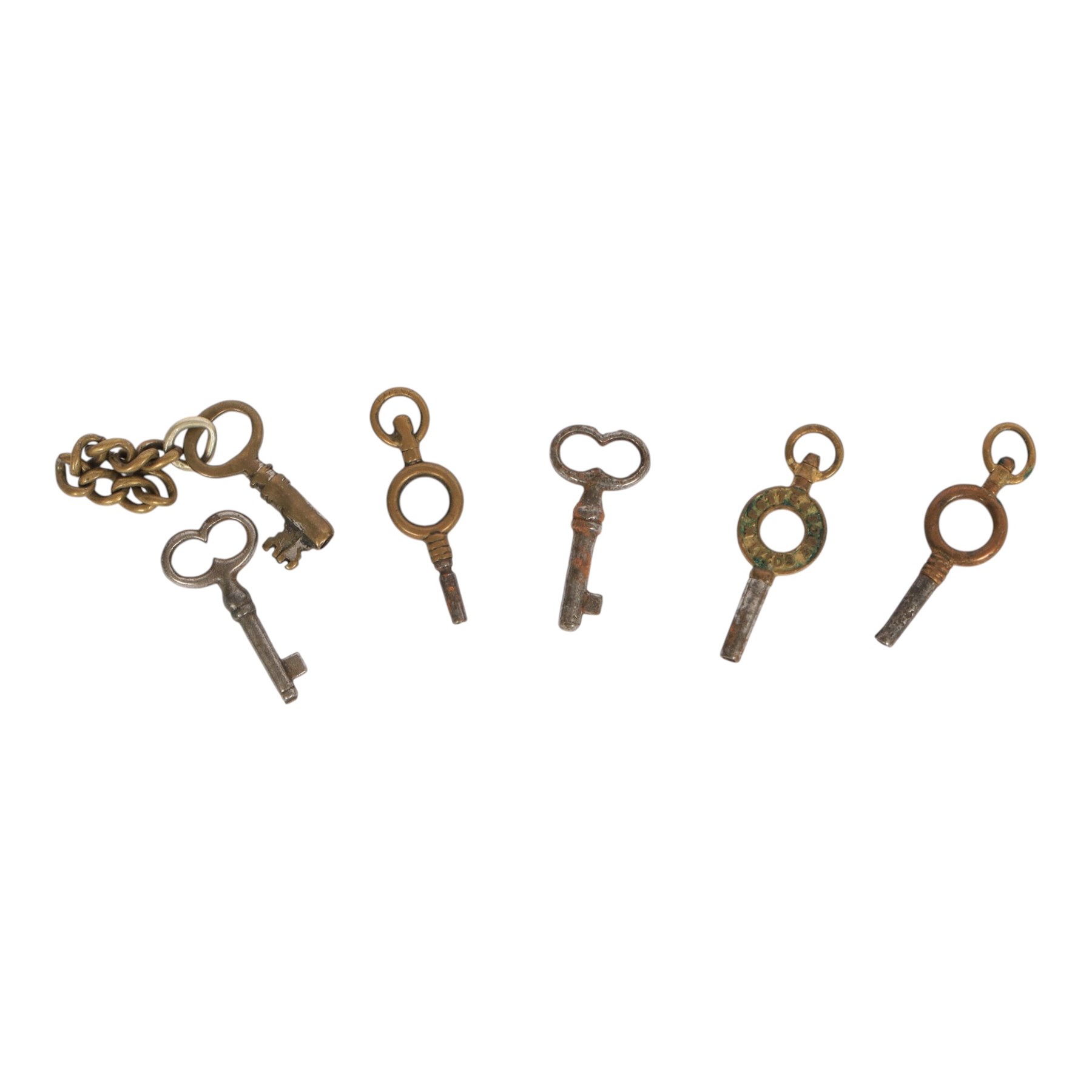 Three pocket watches, comprising silver open faced example, silver fob watch and a brass open faced example
