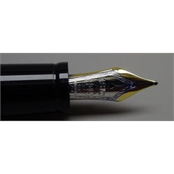 Writing Instruments - Montblanc Boheme set of three fountain pen '18K' gold nib, a ballpoint pen and a propelling pencil in a black leather zip up case, all with warranty/service guide  