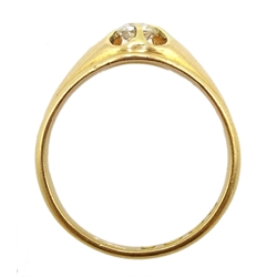  Victorian 18ct gold single stone diamond ring, Birmingham 1865, central diamond approx 0.30 carat  