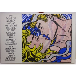 After Roy Lichtenstein (American 1923-1997): 'We Rose Up Slowly', 20th century canvas print 100cm x 150cm  