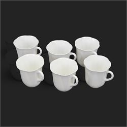 Shelley Dainty White tea set, registered design number 272101, including teapot, milk jug, open sucrier, ten teacups, eighteen side plates etc