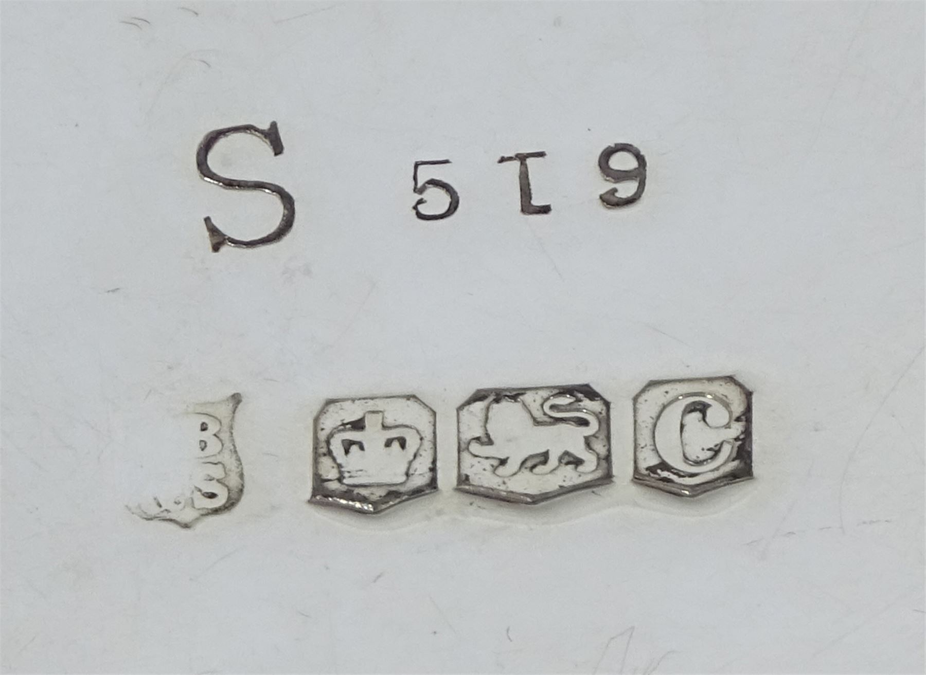 Raich Carter - presentation hallmarked silver two-handled tray of rounded oblong form with gadrooned rim by Wilson & Gill, 139 Regent Street, London, inscribed to the centre 'Presented to Mr. & Mrs. Raich Carter by the Lord Mayor of the City and County of Kingston-upon-Hull Alderman R.E. Smith J.P. on May 30th 1952on behalf of the many Admirers who subscribed to The Lord Mayor's Testimonial Fund in recognition of Raich Carter's genius as a footballer and his services to the City', London 1937 82oz L61cm; together with a hallmarked silver four-piece tea and coffee set by Cooper Bros. & Sons Ltd, the teapot of London shape with ebonised handle and knop, each piece engraved with an initial 'C', Sheffield 1920  60.5oz, teapot L29.5cm