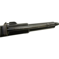 Webley Junior MK II .177 air pistol, the chamber marked 'Webley & Scott Ltd. Junior MK II Made in England' , with black checkered grip, H16cm, L28cm