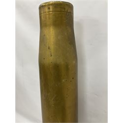 Large brass shell case, H70cm