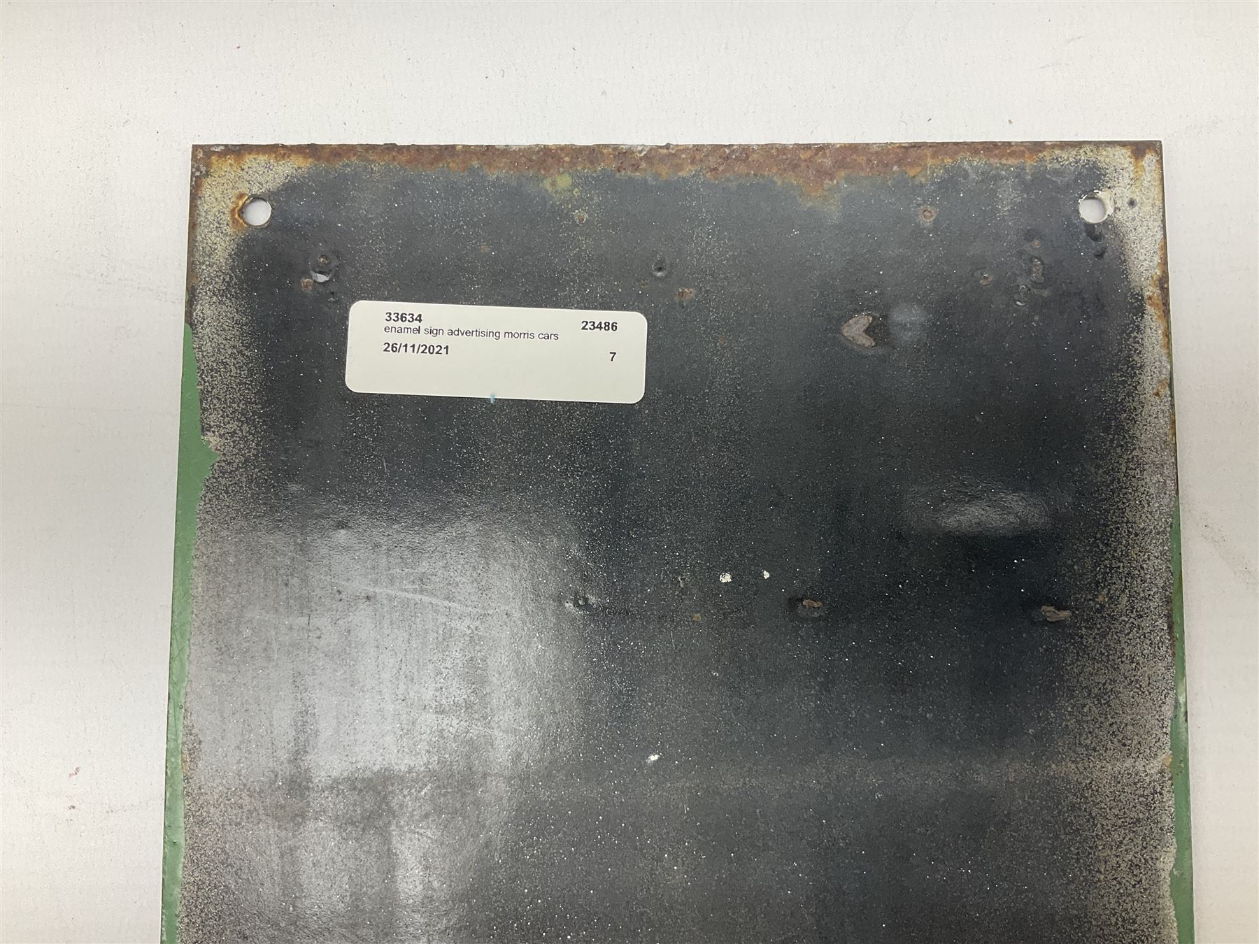 Morris Service enamel advertising sign, H26cm W18cm