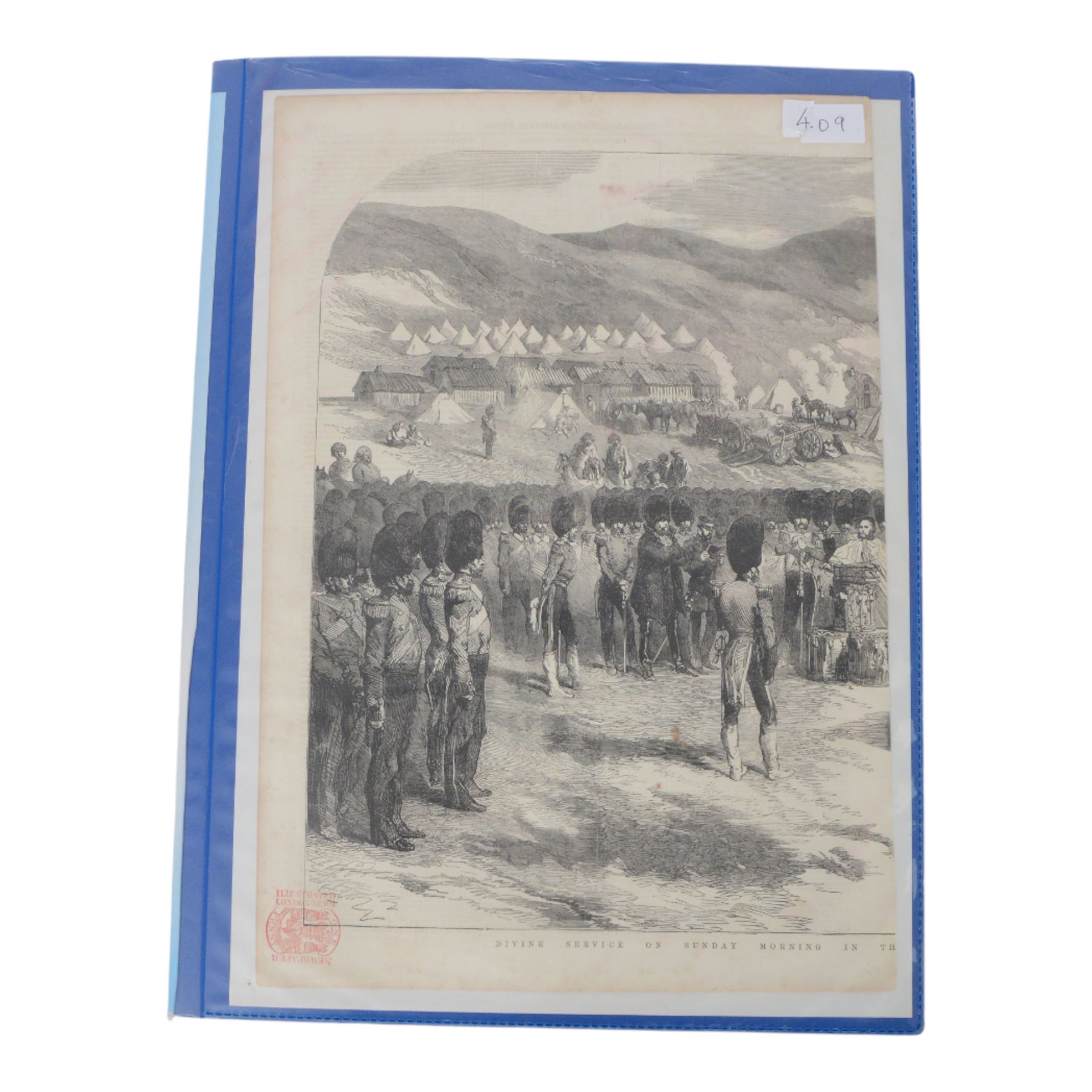London Illustrated News, collection of articles and images relating to the Crimean War 1854-56 contained  a folder with other fifty items 