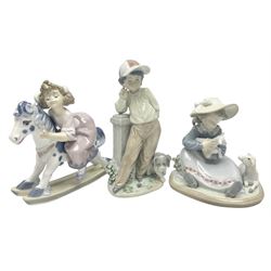 Three Lladro figures, Faithful Steed no 