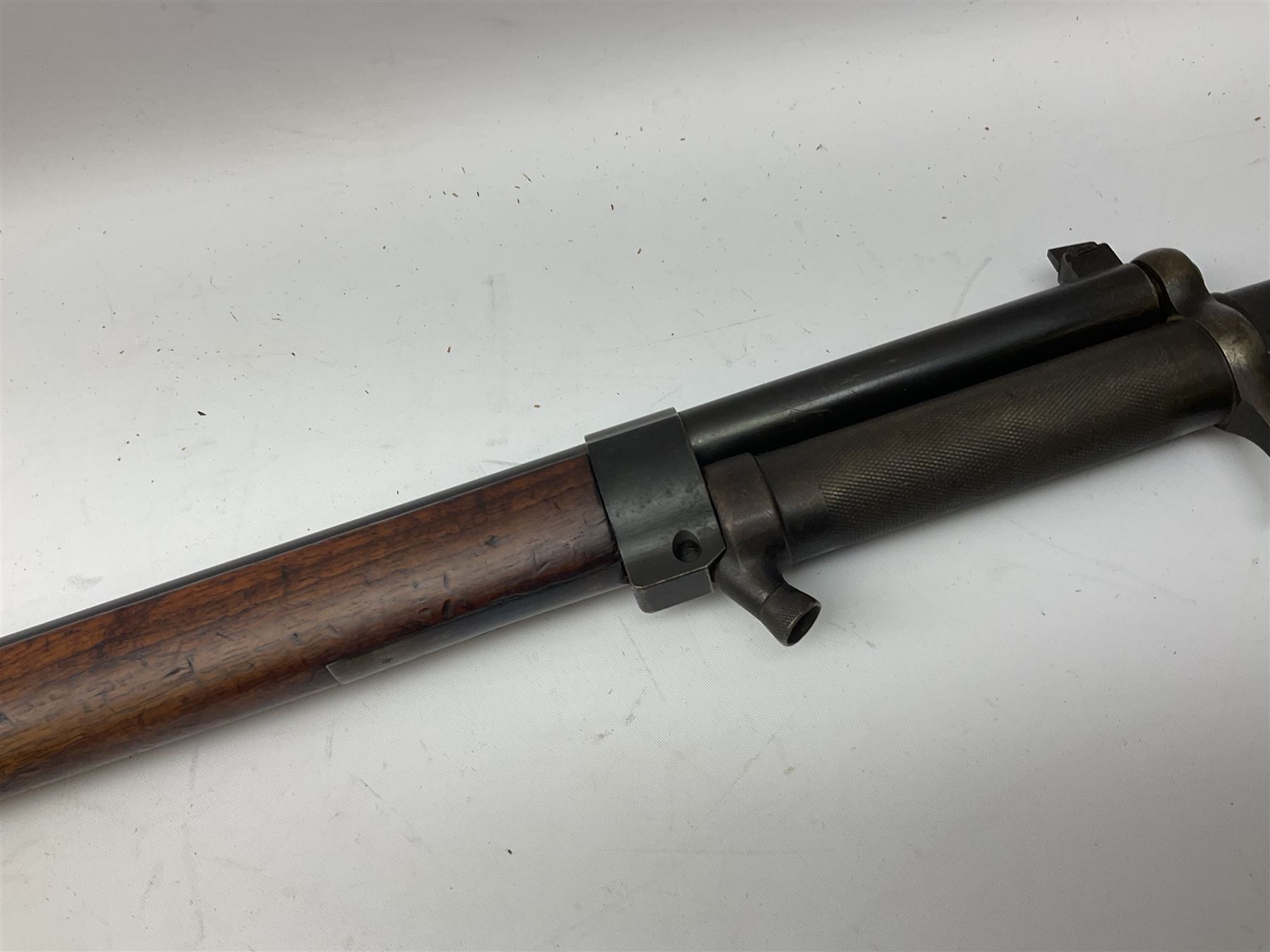 Early 20c Swedish 6.5mm bolt-action service rifle inscribed Carl Gustafs Stads Gevarsfaktori 1904; with 74cm barrel and original Model 1896 knife bayonet with scabbard No.149918 L149cm overall. Deactivated to early specification so requires re-deactivation to modern standards SECTION 1 RFD ONLY