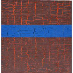 Gillian Ross Kelsey (British 1935-2025): 'Blue Ribbon', mixed media on canvas, signed and ...