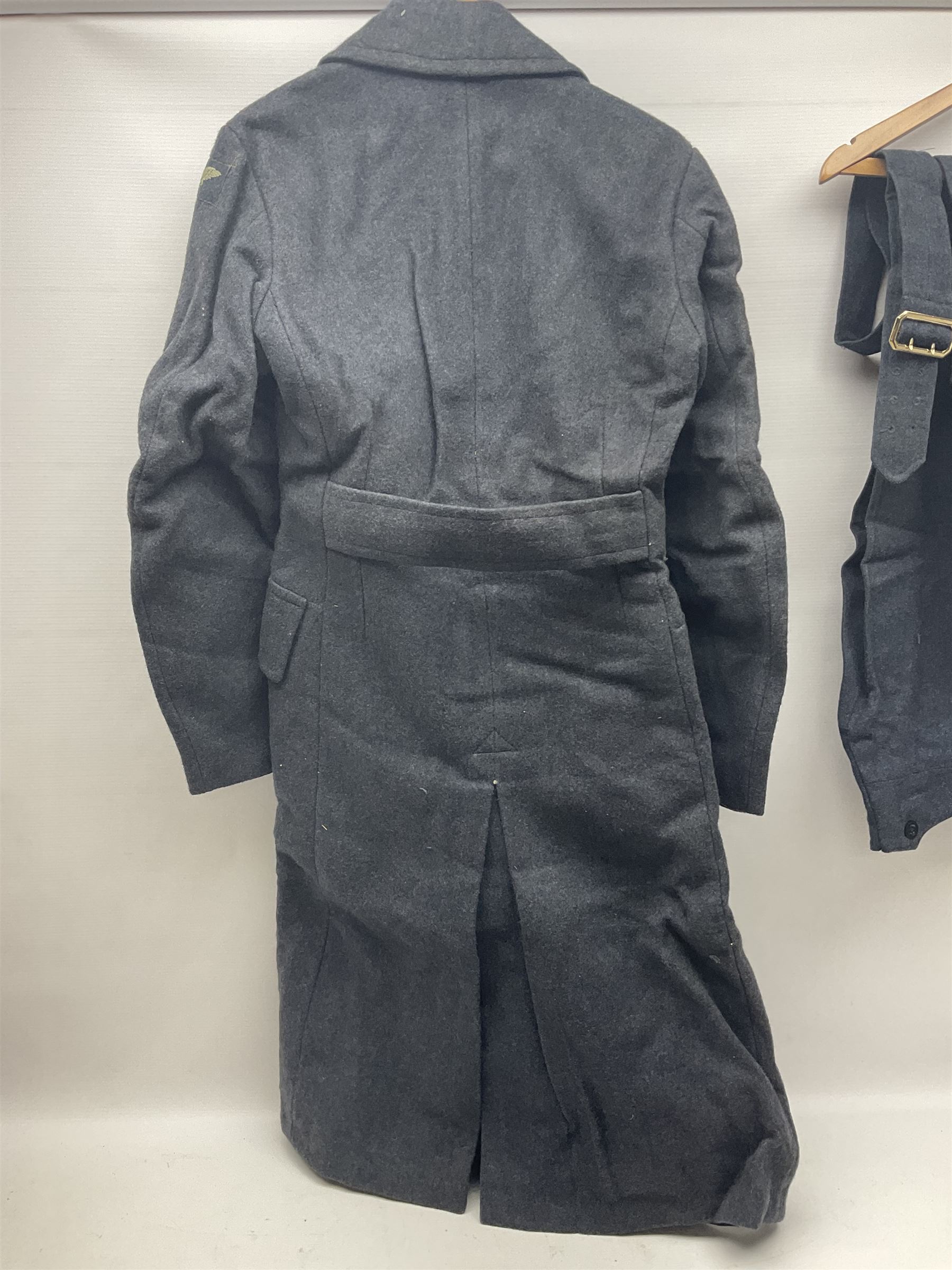 British RAF uniform, including jacket and trousers, modern RAF uniform buttons and a collection of reproduction wartime newspapers