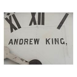 Andrew King of Hull - late 19th century mahogany cased 8-day fusee timepiece wall clock, with a 30