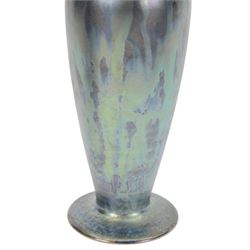 Tony Laverick for ASL ceramics, two vases, decorated in iridescent glaze, with impressed mark beneath largest H23cm 